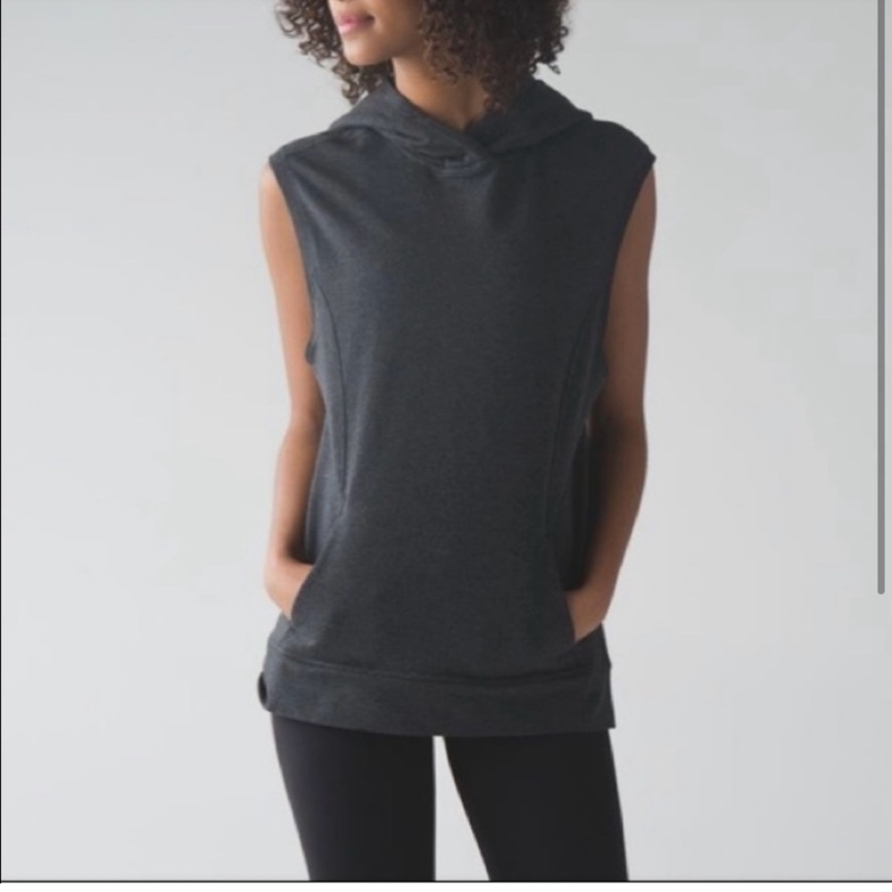 Sleeveless Lululemon Pullover Sleeveless Hoodie NWT Charcoal Hoodie Top